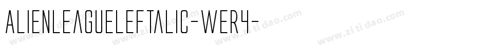 AlienLeagueLeftalic-WEr4字体转换