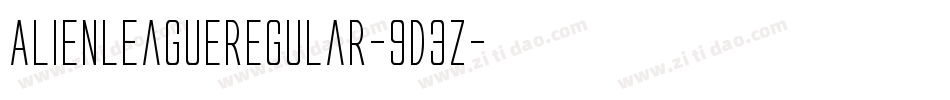 AlienLeagueRegular-9D3Z字体转换