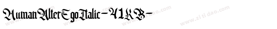 HumanAlterEgoItalic-41KB字体转换