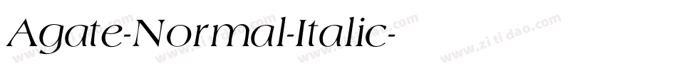 Agate-Normal-Italic字体转换