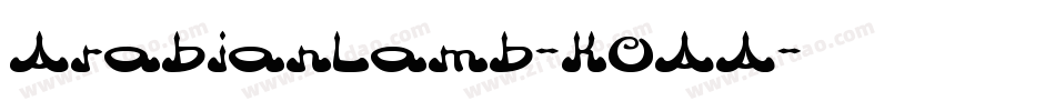 ArabianLamb-KOAA字体转换