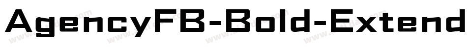 AgencyFB-Bold-Extended-2字体转换