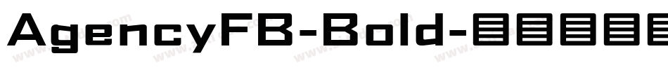 AgencyFB-Bold字体转换