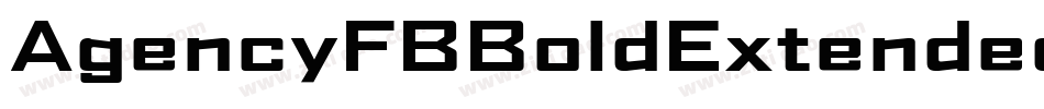 AgencyFBBoldExtended字体转换