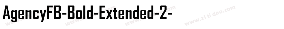 AgencyFB-Bold-Extended-2字体转换