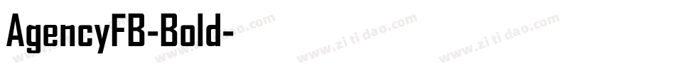 AgencyFB-Bold字体转换