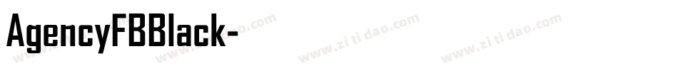 AgencyFBBlack字体转换
