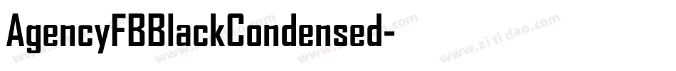 AgencyFBBlackCondensed字体转换