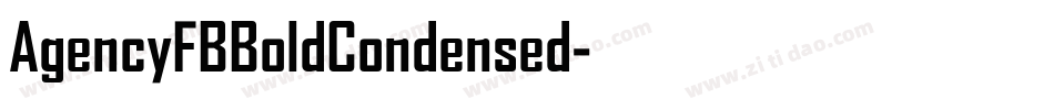 AgencyFBBoldCondensed字体转换