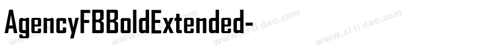 AgencyFBBoldExtended字体转换