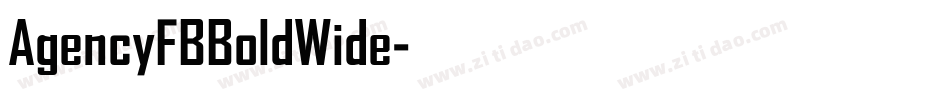 AgencyFBBoldWide字体转换