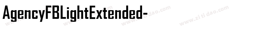 AgencyFBLightExtended字体转换