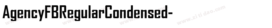 AgencyFBRegularCondensed字体转换