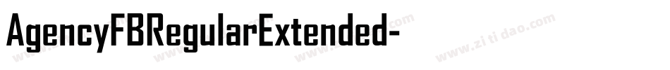 AgencyFBRegularExtended字体转换