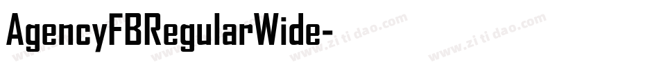AgencyFBRegularWide字体转换