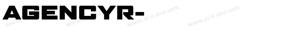 AGENCYR字体转换