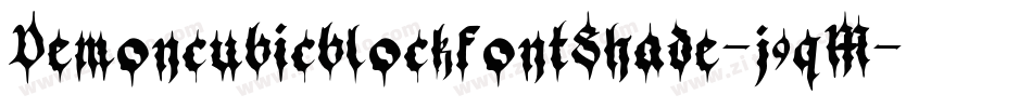 DemoncubicblockfontShade-j9qM字体转换