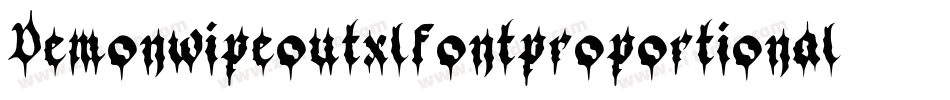 Demonwipeoutxlfontproportional-7OqP字体转换