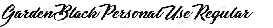 GardenBlackPersonalUseRegular-dY47字体转换
