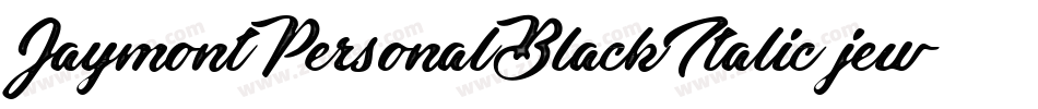 JaymontPersonalBlackItalic-jew7字体转换