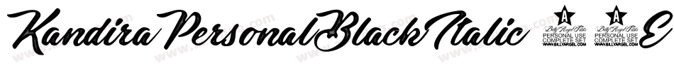 KandiraPersonalBlackItalic-54E8字体转换 KandiraPersonalBlackItalic-54E8字体转换