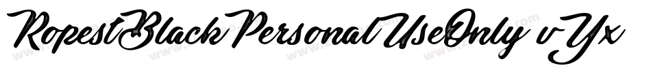 RopestBlackPersonalUseOnly-vYxE字体转换