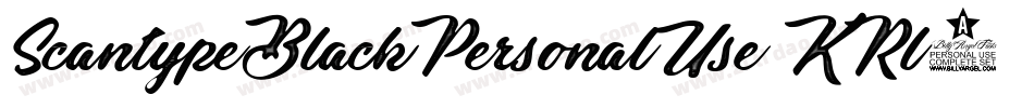 ScantypeBlackPersonalUse-KRl7字体转换