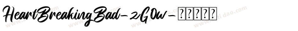HeartBreakingBad-zG0w字体转换
