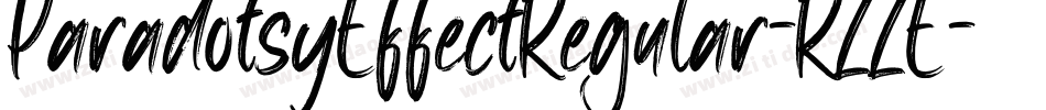 ParadotsyEffectRegular-RZZE字体转换