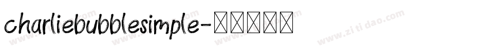 charliebubblesimple字体转换