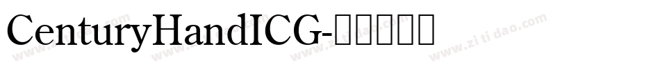 CenturyHandICG字体转换