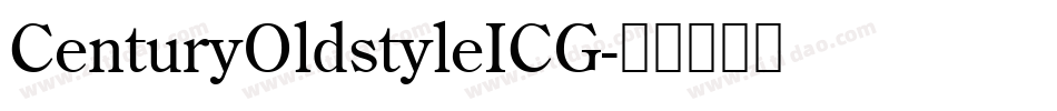 CenturyOldstyleICG字体转换