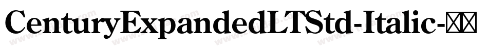 CenturyExpandedLTStd-Italic字体转换
