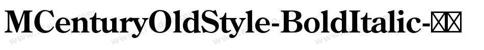 MCenturyOldStyle-BoldItalic字体转换