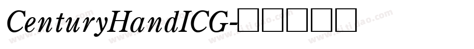 CenturyHandICG字体转换