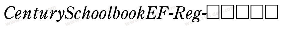 CenturySchoolbookEF-Reg字体转换