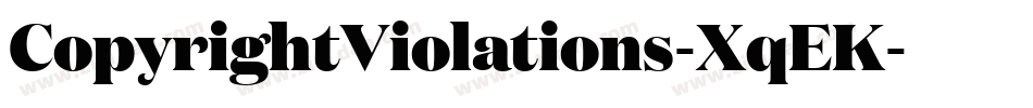 CopyrightViolations-XqEK字体转换