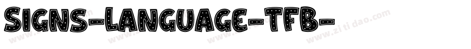 Signs-Language-TFB字体转换