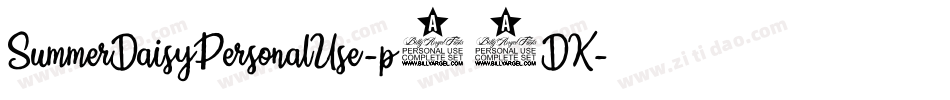 SummerDaisyPersonalUse-p73DK字体转换 SummerDaisyPersonalUse-p73DK字体转换