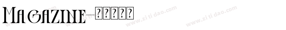 Magazine字体转换