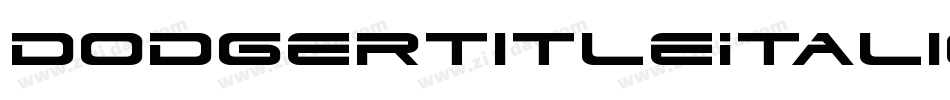 DodgerTitleItalic-qgOr字体转换