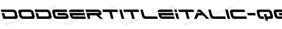 DodgerTitleItalic-qgOr字体转换