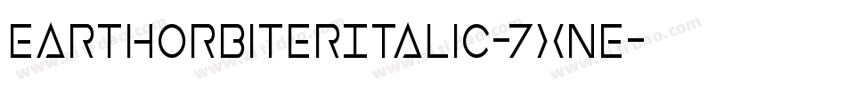 EarthOrbiterItalic-7xnE字体转换