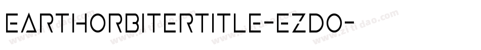 EarthOrbiterTitle-ezdO字体转换
