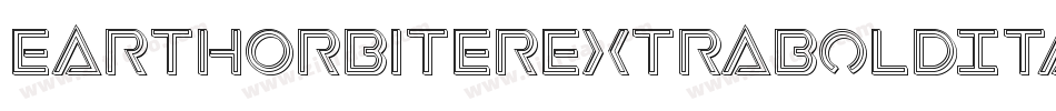 EarthOrbiterExtraBoldItalic-EMdg字体转换