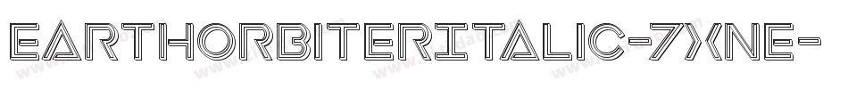 EarthOrbiterItalic-7xnE字体转换