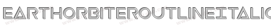 EarthOrbiterOutlineItalic-XO12字体转换