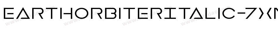 EarthOrbiterItalic-7xnE字体转换