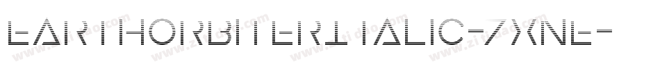 EarthOrbiterItalic-7xnE字体转换