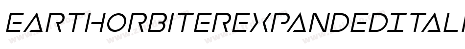 EarthOrbiterExpandedItalic-MPep字体转换
